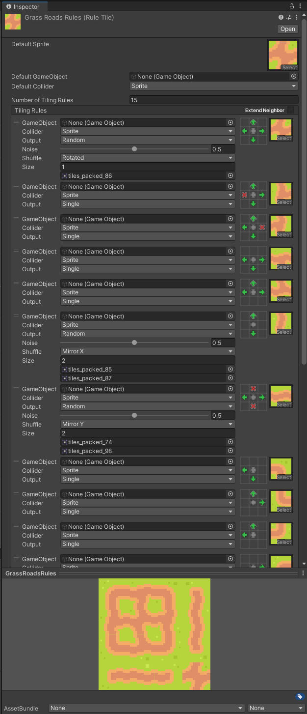 tiling rules in unity